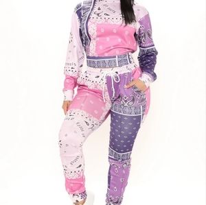 Bandana pullover pant set
